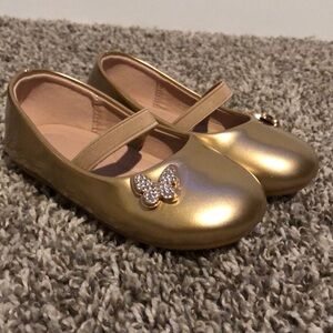 SHEIN Gold Toddler Girls Shoes